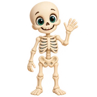 Ilustração do esqueleto humano