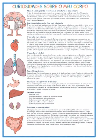 Página de curiosidades sobre o corpo humano