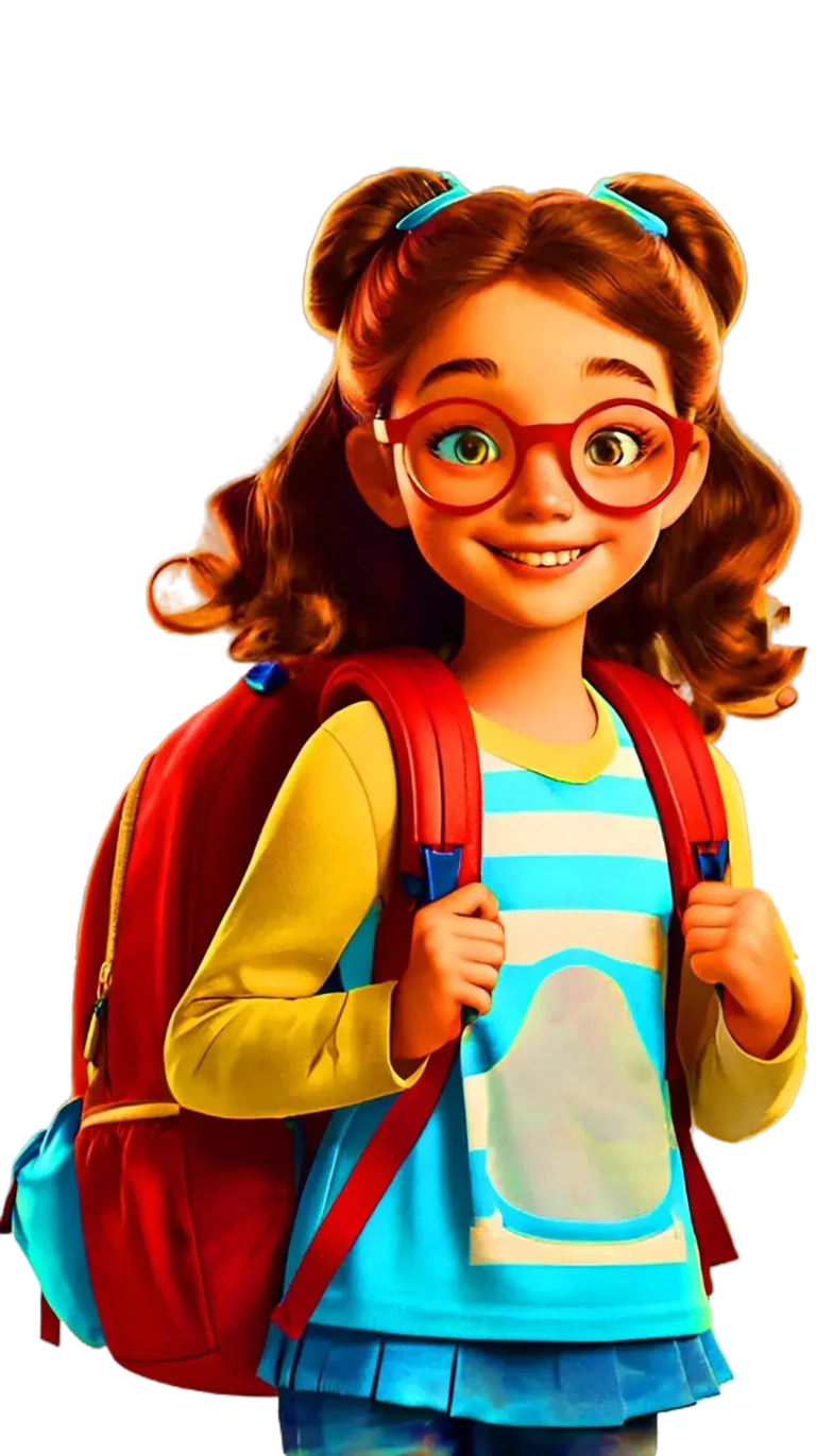 Criança feliz com histórias infantis